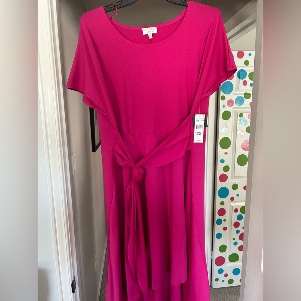 Mid length pink dress